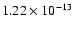 $1.22\times10^{-13}$