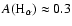 $A({\rm H}_\alpha)\approx 0.3$