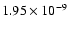 $1.95\times 10^{-9}$