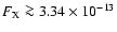 $F_{\rm X}\ga 3.34\times 10^{-13}$