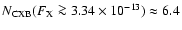 $N_{\rm CXB}(F_{\rm X}\ga 3.34\times 10^{-13})\approx 6.4$