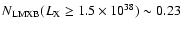 $N_{\rm LMXB}(L_{\rm X}\geq 1.5\times 10^{38})\sim 0.23$