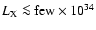 $L_{\rm X}\la {\rm few}\times 10^{34}$