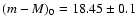 $(m-M)_0=18.45\pm0.1$