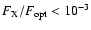 $F_{\rm X}/F_{\rm opt}<10^{-3}$