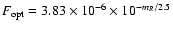 $F_{\rm opt}=3.83\times10^{-6}\times10^{-m_{R}/2.5}$
