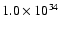 $1.0 \times10^{34}$