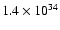 $1.4\times10^{34}$