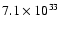 $7.1\times10^{33}$