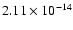 $2.11\times10^{-14}$