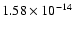 $1.58\times10^{-14}$