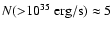 $N({>}10^{35}~{\rm erg/s})\approx 5$