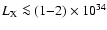 $L_{\rm X}\la (1{-}2)\times 10^{34}$
