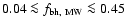 $0.04\la f_{\rm bh,~ MW} \la 0.45$