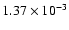 $1.37\times10^{-3}$