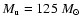 $M_{\rm u}=125~M_{\odot}$