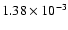 $1.38\times10^{-3}$