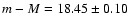 $m-M=18.45\pm0.10$