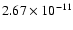 $2.67\times10^{-11}$