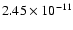$2.45\times10^{-11}$