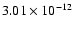 $3.01\times10^{-12}$