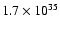 $1.7\times10^{35}$
