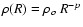 $\rho(R) = \rho_o~R^{-p}$
