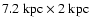$7.2~{\rm kpc}\times 2~{\rm
kpc}$