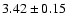 $3.42\pm0.15$