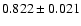 $0.822\pm0.021$