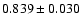 $0.839\pm0.030$