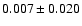 $0.007\pm0.020$