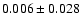 $0.006\pm0.028$