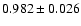 $0.982\pm0.026$