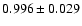 $0.996\pm0.029$