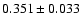 $0.351\pm0.033$