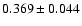 $0.369\pm0.044$