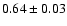 $0.64 \pm 0.03$