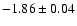 $-1.86 \pm 0.04$