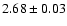 $2.68 \pm 0.03$