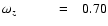 $\omega_z\hspace{9.80mm}=~~~0.70$