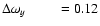 $\Delta\omega_y\hspace{7.8mm}=0.12$