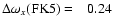 $\Delta\omega_x(\rm FK5)=~~~0.24$