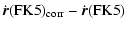 $\displaystyle \dot{\vec{r}}({\rm FK5})_{\rm corr} - \dot{\vec{r}}({\rm FK5})$
