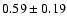 $0.59\pm0.19$