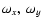 $\omega_x,~
\omega_y$