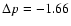 $\Delta p=-1.66$