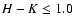 $H-K\le1.0$
