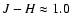 $J-H\approx1.0$