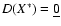 $D(X^*)=\underline 0$